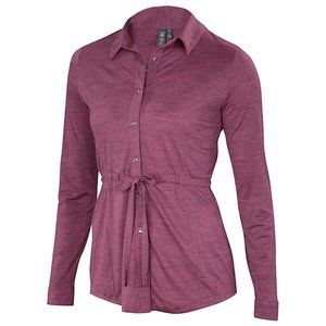 Ibex Women's OD Drawstring Shirt TAN, GREY, OR BLUE